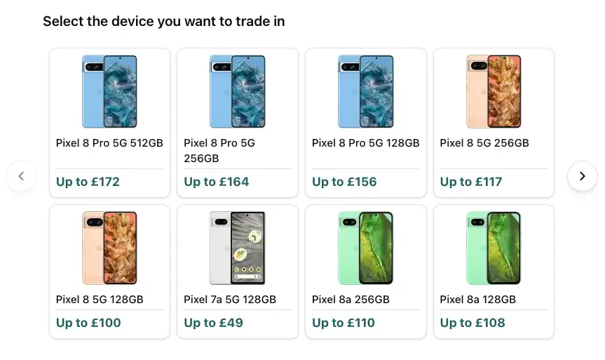Recommerce Trade-In widget